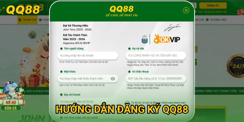 Trang chủ 13 Hướng dẫn đăng ký QQ88